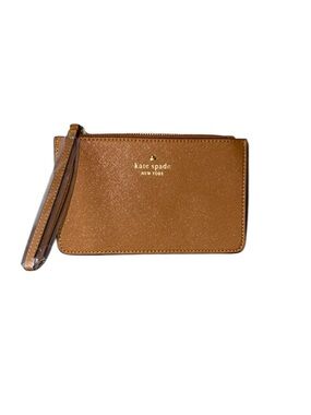 kate spade New York Caramel Brown Wristlet Wallet